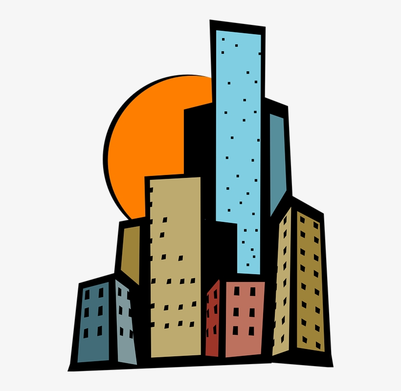 Small - Skyscrapers Clipart, transparent png download