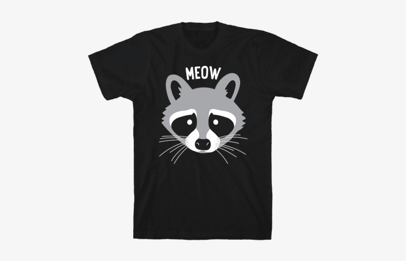 Meow Raccoon Mens T-shirt - 3 Wolf Moon Moon, transparent png download