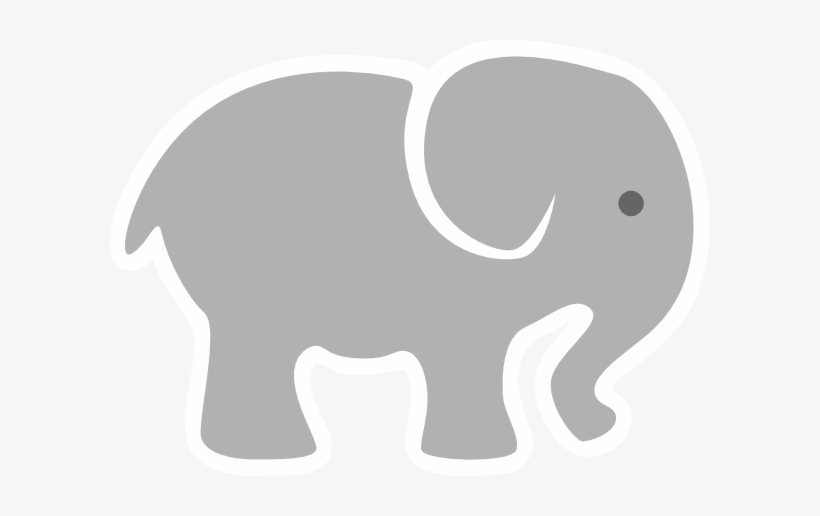Clipart Free Stock Light Baby Clip Art At Clker Com - Elephant Silhouette Clip Art, transparent png download