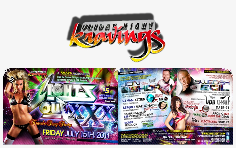 Lights Out Xxx By Krave Events On July 15, 2011 In - Various Artists / Massive Hair Metal, transparent png download