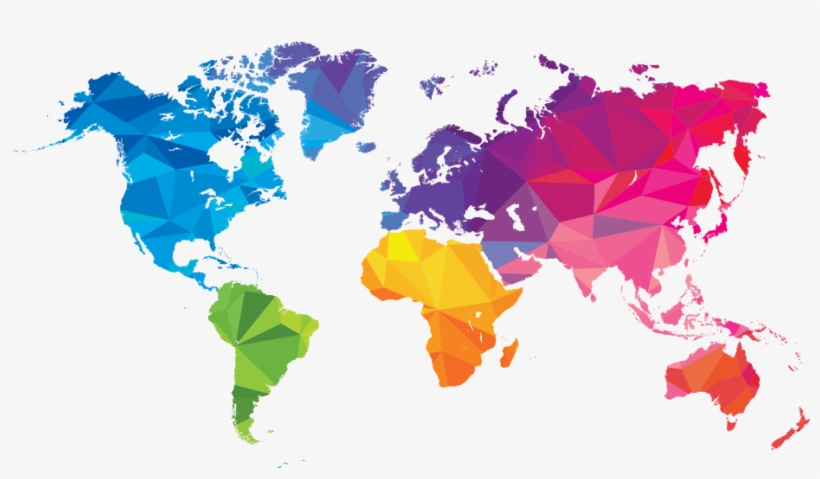 Test Your Knowledge Of Cultures Around The World - World Map Colourful, transparent png download