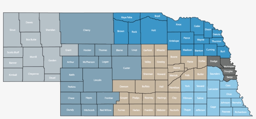 Map Of The Community Colleges Of Nebraska - Community College, transparent png download