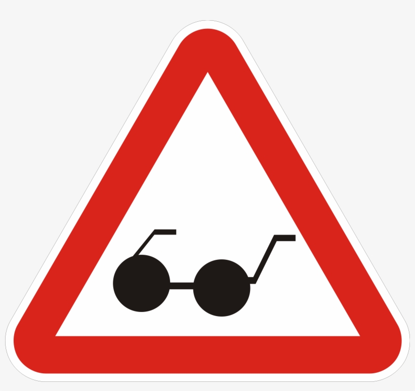 Ослепший Водитель Треугольник - Theory Test Signs 2018, transparent png download