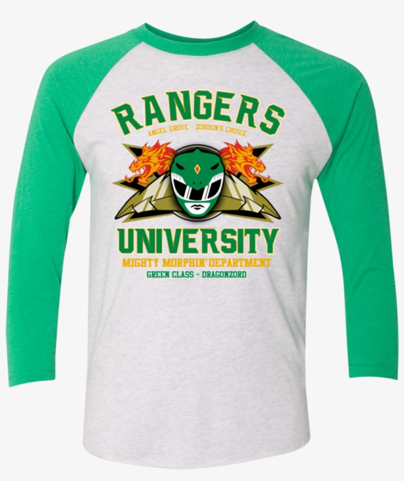 Rangers U Green Ranger Triblend 3/4 Sleeve - Shirt, transparent png download