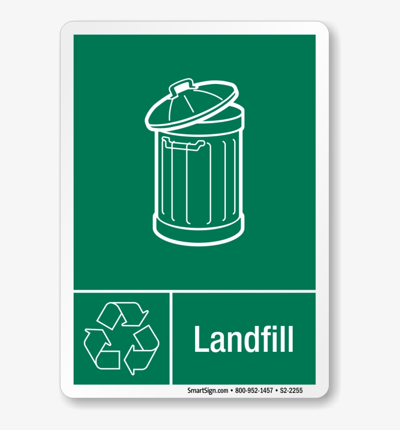 Landfill Graphic Recycling Label - Fridges Freezers Plastic Recycled And Compostable Sign, transparent png download
