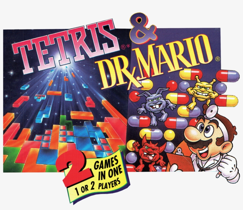 'tetris & Dr - Dr. Mario, 1990 [nintendo Game Boy], transparent png download