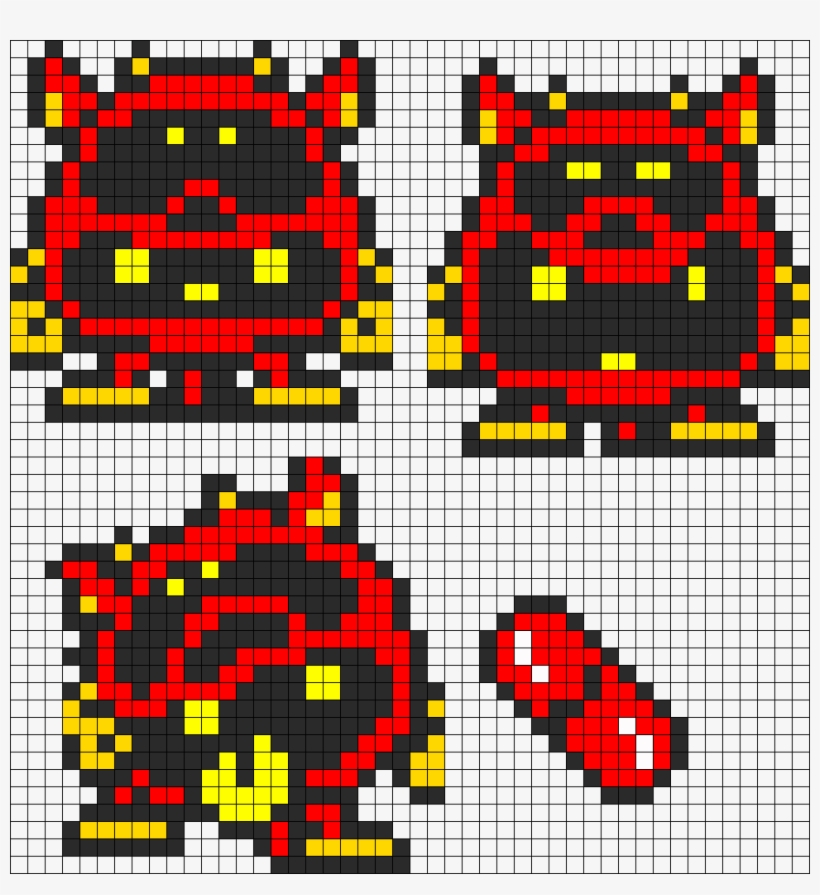 Drmario Red Virus Perler Bead Pattern / Bead Sprite - Dr Mario Perler Beads, transparent png download