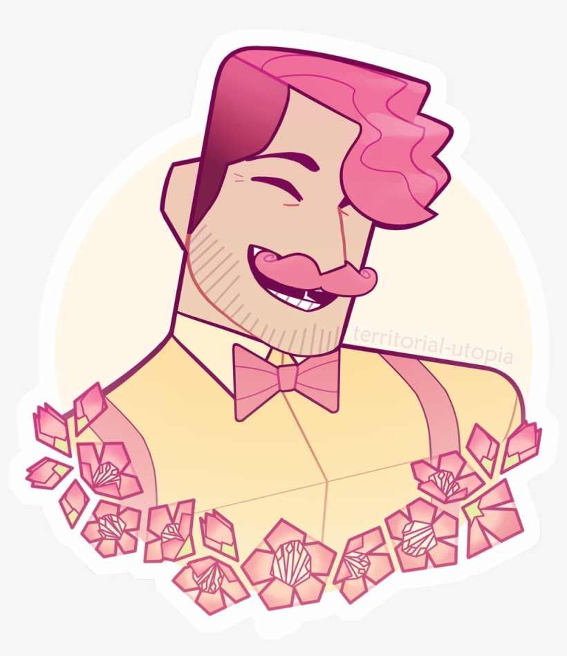 However Here Are Some Stickers Of Darkiplier And Wilford - Wilford Warfstache Fanart, transparent png download