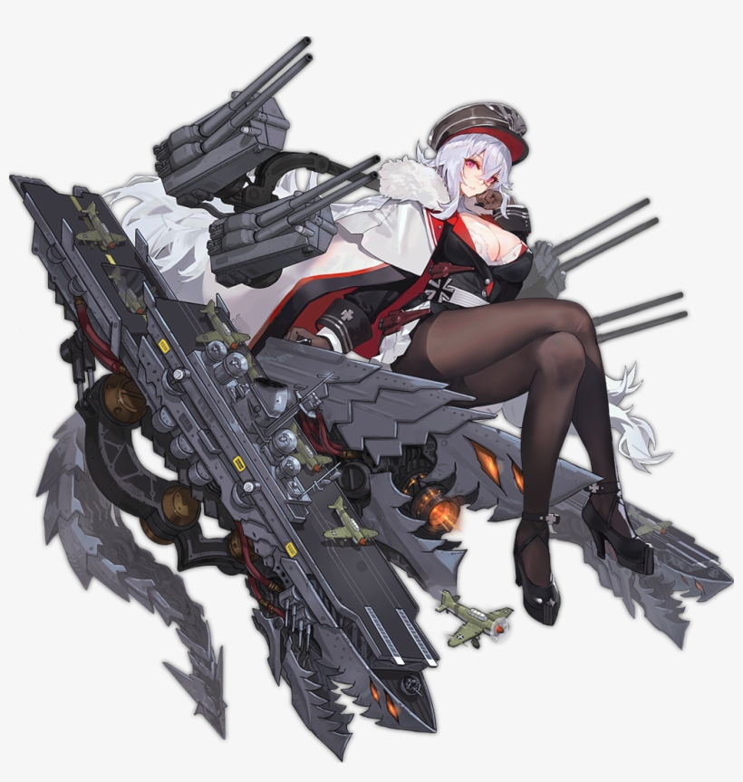 Videojuegos, Personajes Femeninos, Diseño De Personajes, - Graf Zeppelin Azur Lane, transparent png download
