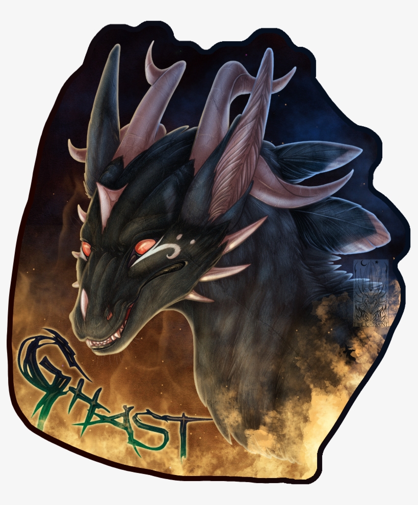 Badge Comish - Ghast - Digital Art, transparent png download