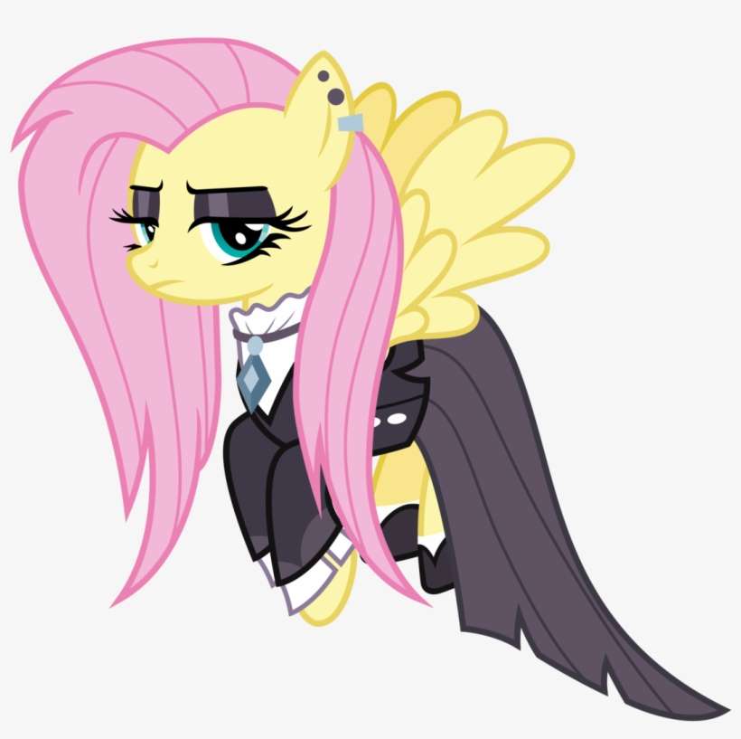 Post 09 Apr 2018, - Fluttershy Gothic, transparent png download
