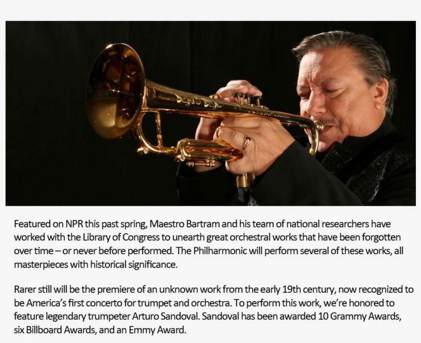 Arturo Sandoval Concerto For Trumpet And Orchestra, - Arturo Sandoval, transparent png download