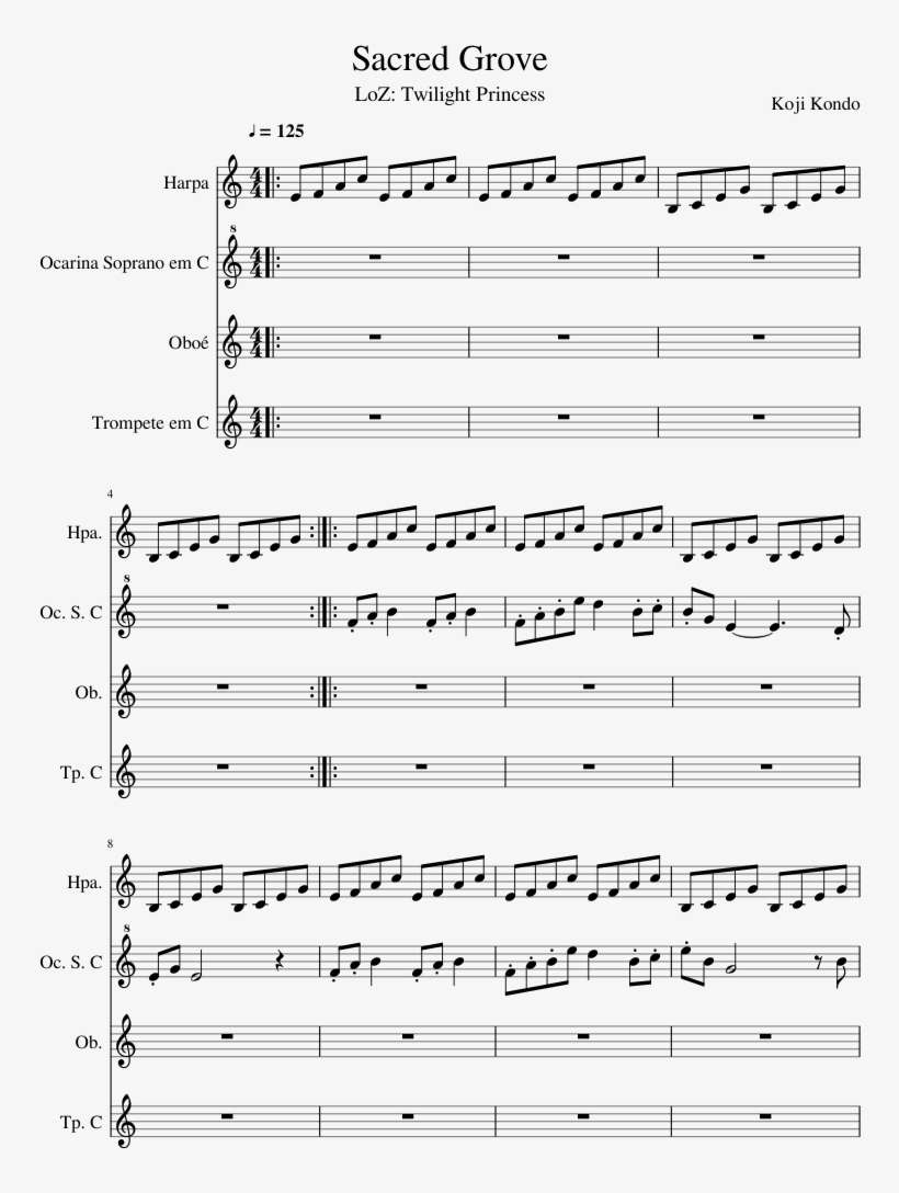 Sacred Grove Sheet Music Composed By Koji Kondo 1 Of - Bladmuziek Piano Hallo Allemaal, transparent png download