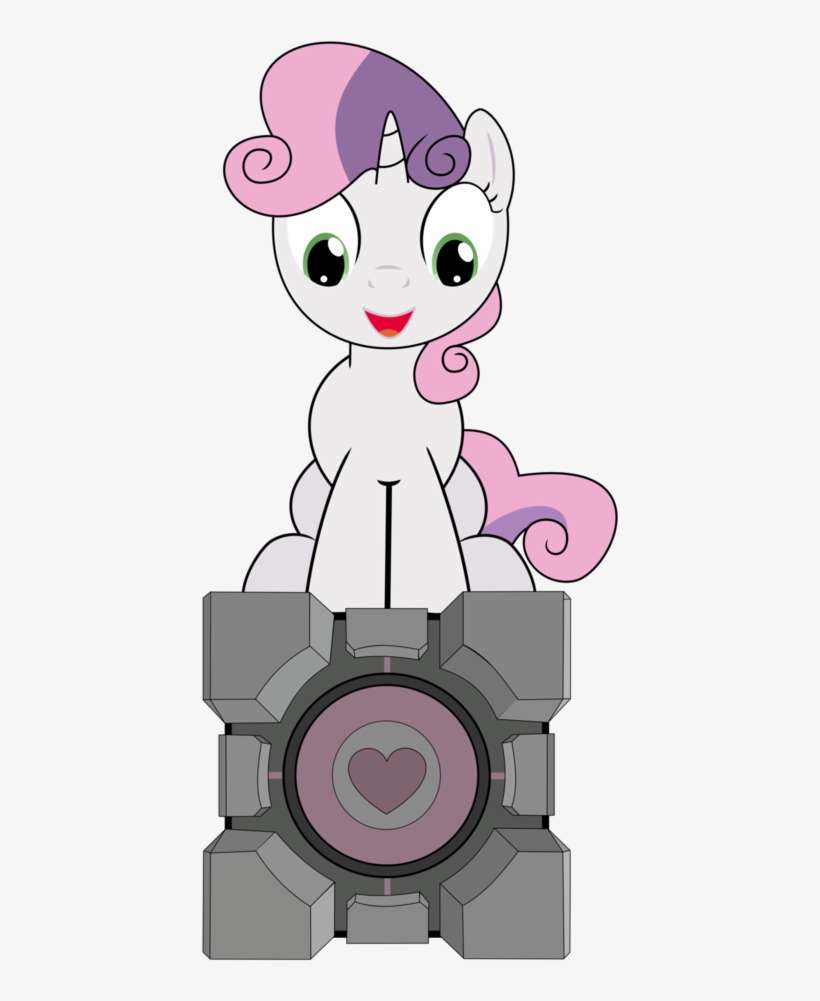Sapphire-beauty0, Companion Cube, Crossover, Portal - Cartoon, transparent png download
