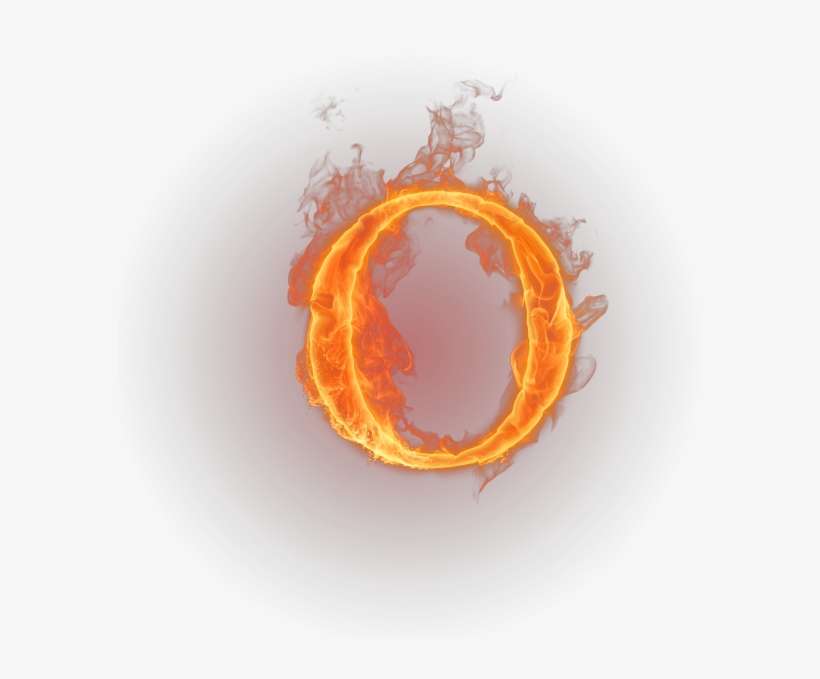 Английский Алфавит, Огненная Буква O, Огонь, Пламя, - Letra O De Fuego Png, transparent png download
