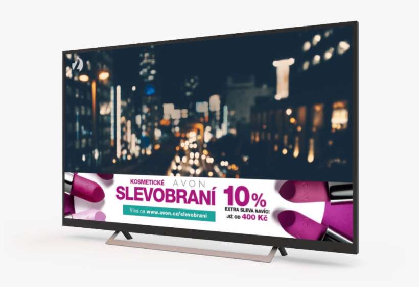 Programmatic Campaigns For Avon On Hbbtv - Led-backlit Lcd Display, transparent png download