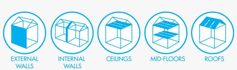 House Application Icons White Blue - House, transparent png download