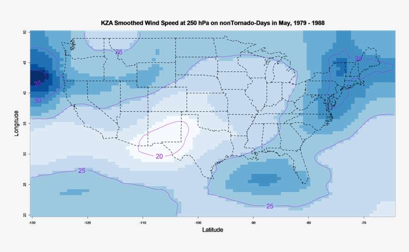 Geographic Distribution Of Jet Stream On Tornado Days - Atlas, transparent png download