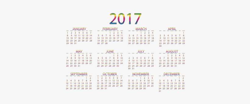 Twenty Seventeen, 2017, Calendar, Year - 2018 Spanish Calendar With Holidays, transparent png download