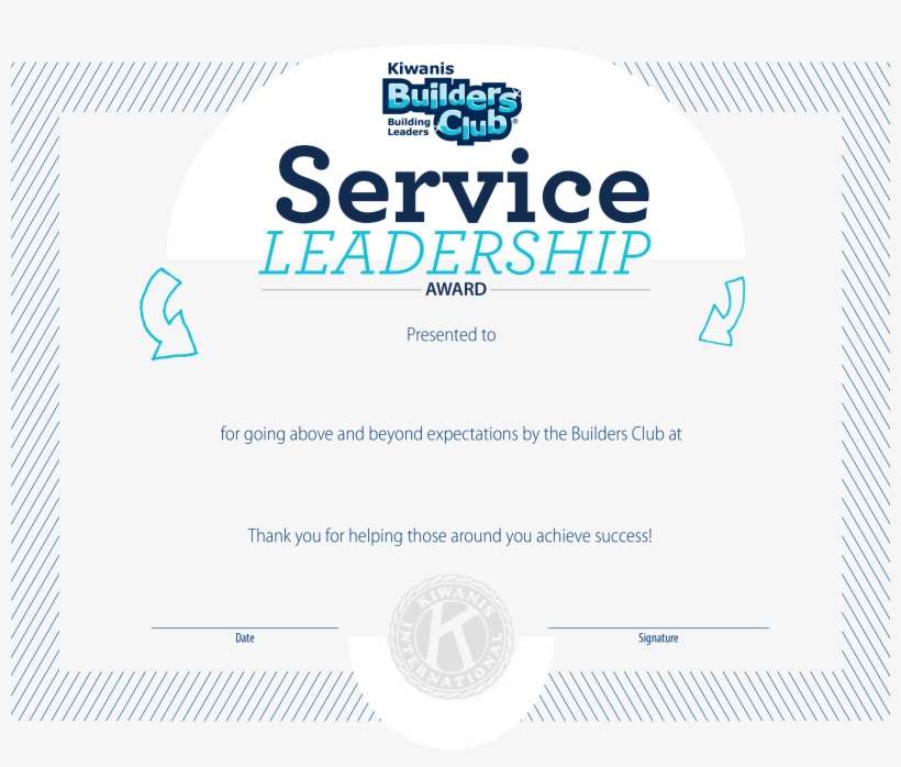 Printable Certificate Main Image Download Template - Builders Club, transparent png download