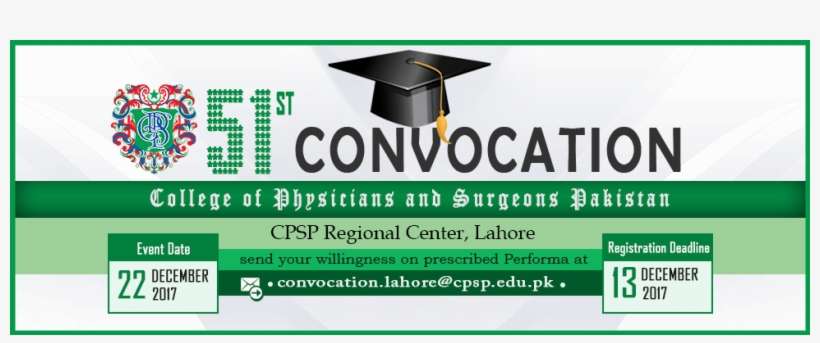 51st Convocation Of The College Of Physicians & Surgeons - Cpsp, transparent png download