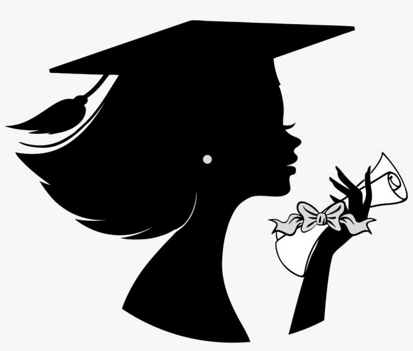 Senior Scrapbook Ideas, Graduation Photos, Graduation - Graduation Girl Silhouette Png, transparent png download
