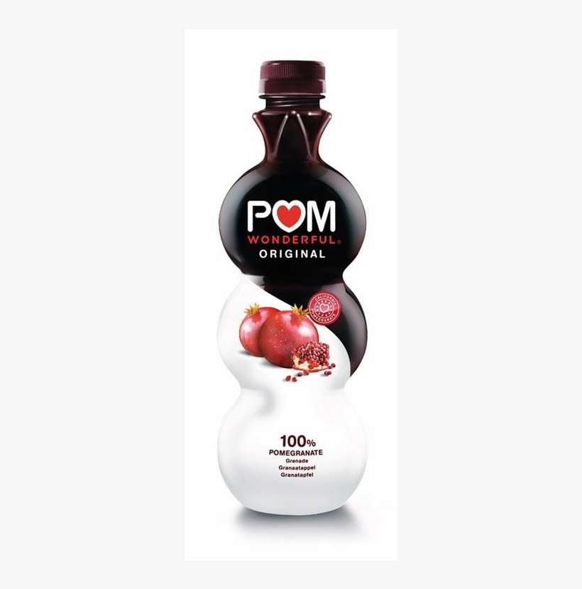 Large Bottle Pom 100% Pomegranate Juice - Pom Wonderful Bottle Design, transparent png download