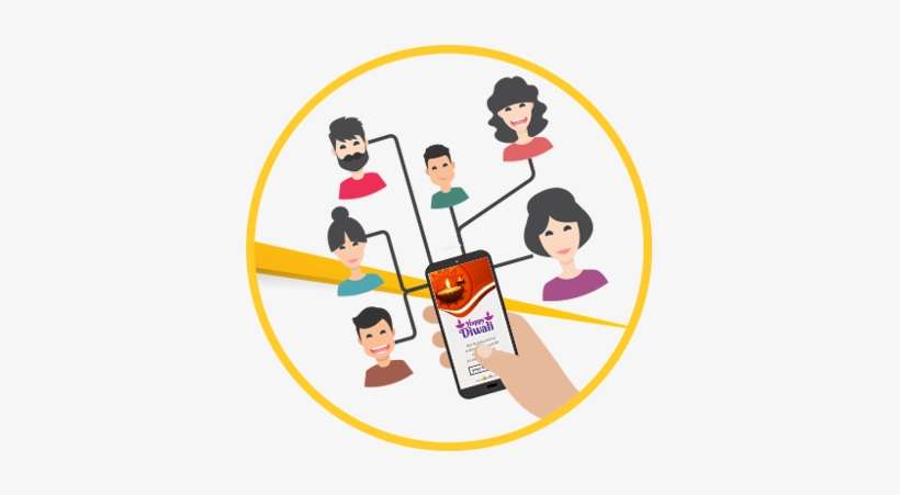 You Share The Customized E-greetings To Your Contacts, transparent png download
