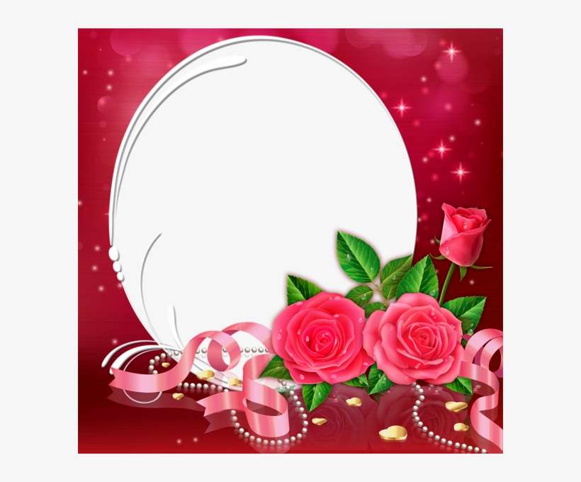 0, - Png Frames With Rose, transparent png download