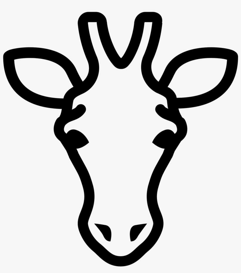 This Icon Is Depicting A The Head Of A Giraffe And - Giraffe Icon, transparent png download