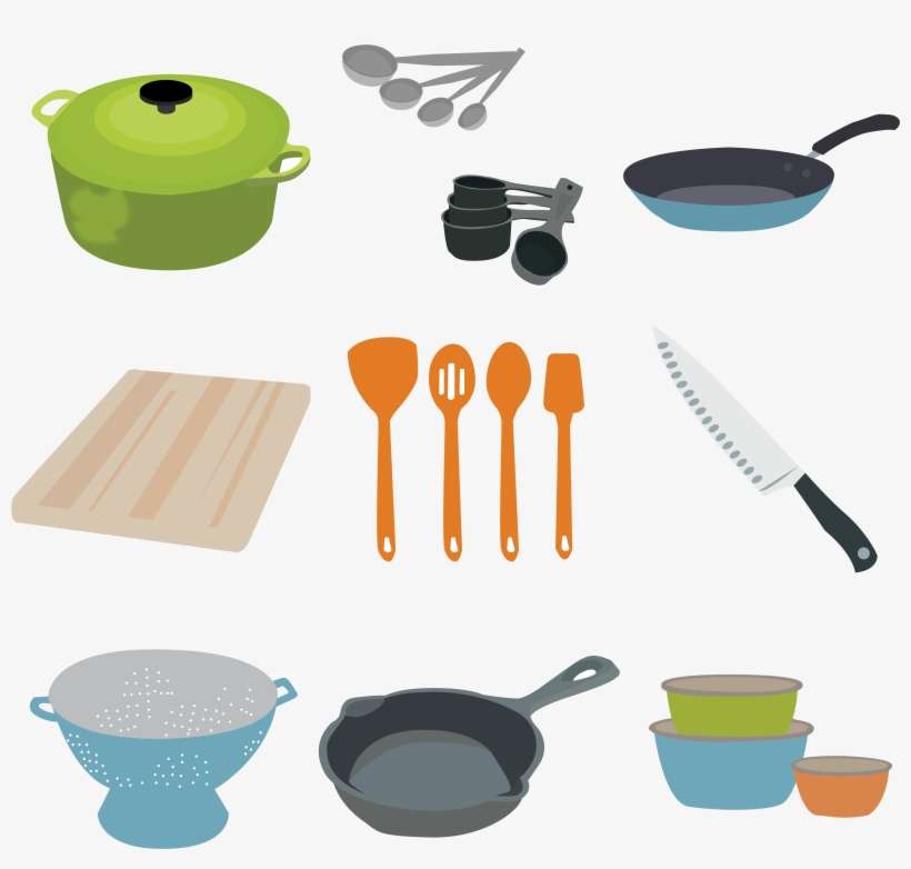 Vector Illustration - Kitchen Items Plastic Vector, transparent png download