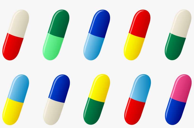 Free Medical Clip Art - Capsules Clipart, transparent png download