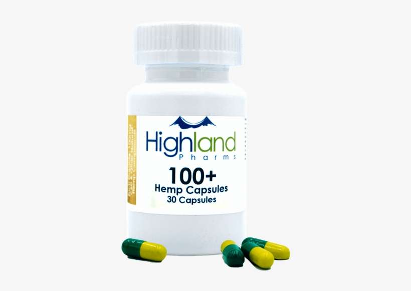 Highland Pharms 100 Hemp Vegan Capsules 100mg -30ct - Softgel, transparent png download