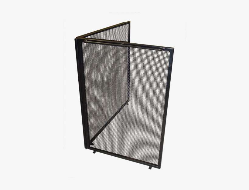 Custom Corner Fireplace Screen Wrought Iron And Steel - Fireplace Screens Mesh, transparent png download