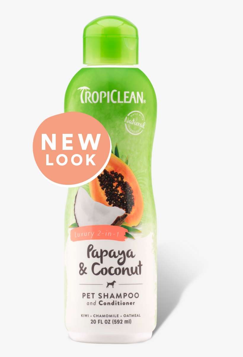 Tropiclean Papaya & Coconut Luxury 2 In 1 Pet Shampoo - Tropiclean Oatmeal & Tea Tree Pet Shampoo, transparent png download
