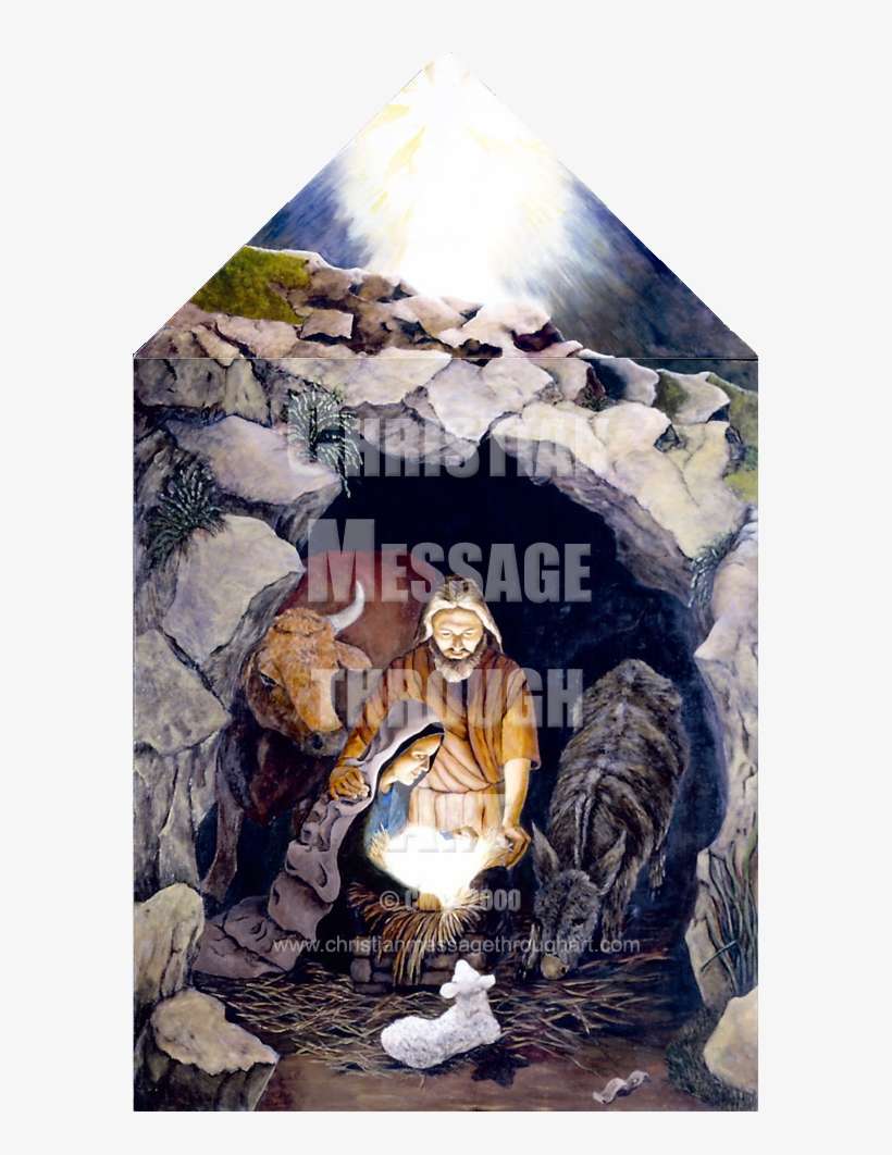 God's Star Above The Manger Marks The Birth Place Of - Illustration, transparent png download