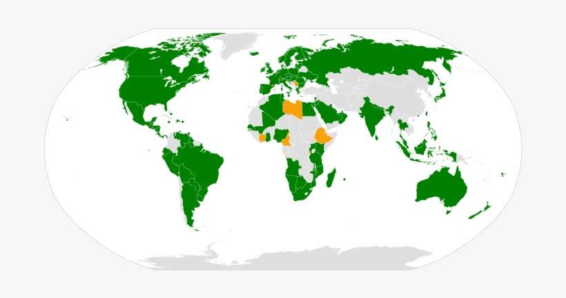 International Availability Of Google Maps Navigation - Paises Miembros De La Omc, transparent png download
