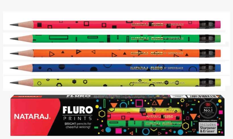 Features - - Nataraj Fluro Print Pencil, transparent png download