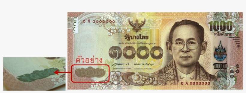 Of The Note Is Flipped - Thailand Banknote, transparent png download