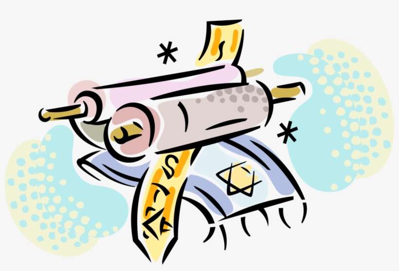 Vector Illustration Of Hebrew Sefer Torah Parchment - Vector Graphics, transparent png download