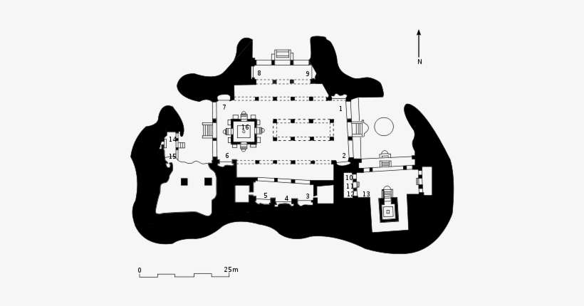 The Main Cave Blends Chalukyan Architectural Features - Elephanta Caves Mumbai Plan, transparent png download
