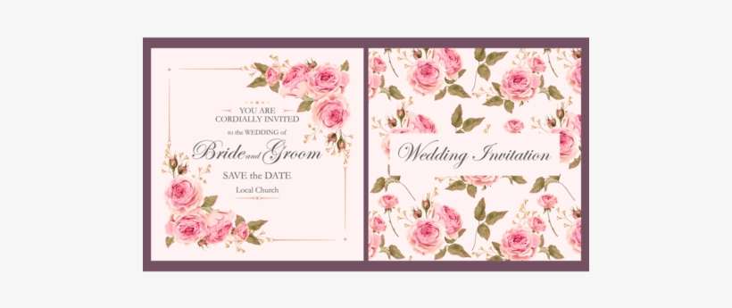 Vintage Wedding Invitation - Flower For Invitation Png, transparent png download