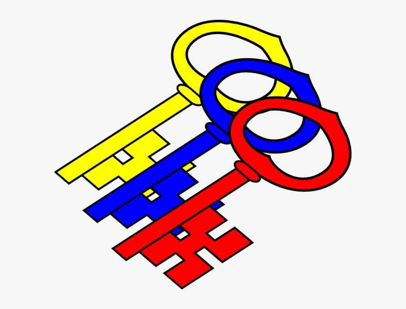 Llaves Tricolor 2 Clip Art - Llave Clip Art, transparent png download