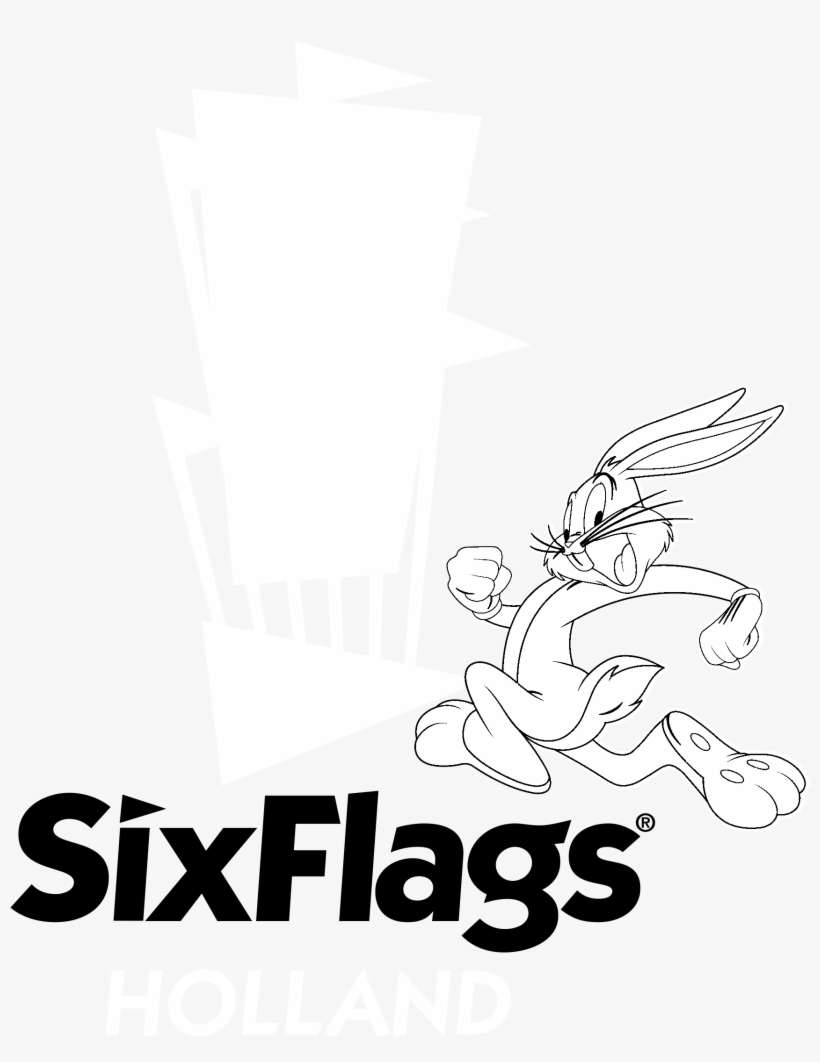 Six Flags Holland Logo Black And White - Six Flags Fiesta Texas Logo, transparent png download