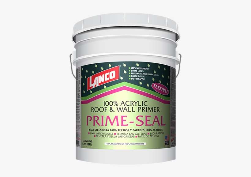 Polymer Elastomeric Primer Specially Designed To Penetrate - Lanco 5 Gal. White Seal Plus, transparent png download