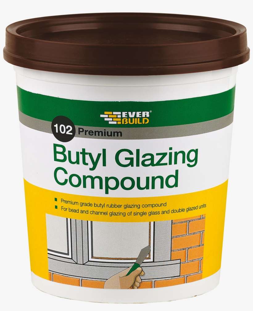 102 Butyl Glazing Compound - Everbuild 102 Butyl Glazing Compound Brown 2kg, transparent png download