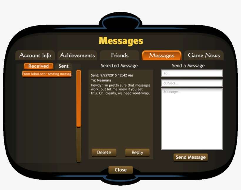 7 Account Messages - Wolfquest 2.7 Log, transparent png download