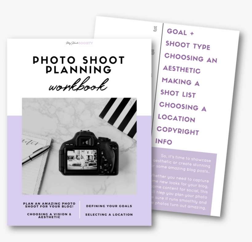 Plan An Amazing Photo Shoot For Your Blog - Photography Shoot Planner, transparent png download