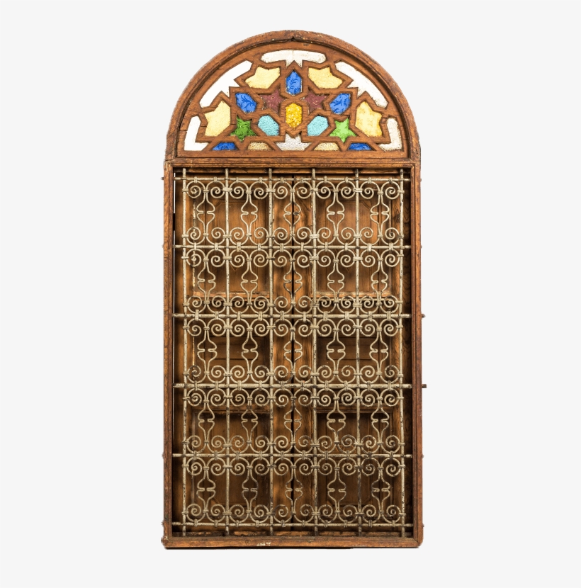 A Very Beautiful Window In Cedar Wood And Wrought Iron - Marrakesh, transparent png download