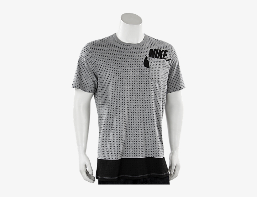 Nike Bonded Dot Futura T Shirt Dark Grey Heather - Shirt, transparent png download